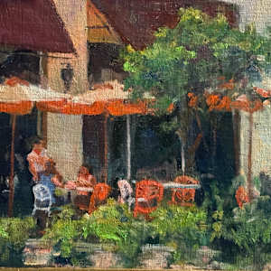 Orange Umbrellas by Shauna Shane