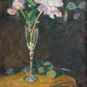 Peonies in a Champaigne Glass by Shauna Shane