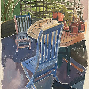 Backyard Scene by Sarah Dee Barrett