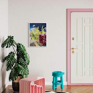 Backyard Scene with Yukka by Sarah Dee Barrett, Image 2.