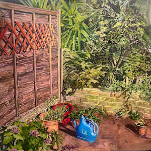 Back Yard at Night by Sarah Dee Barrett, Image 1.