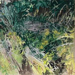 Long Grass with Gate by Sarah Dee Barrett