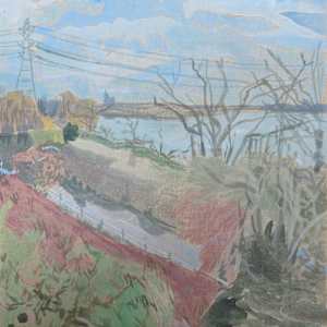 Winter Pylon View by Sarah Dee Barrett