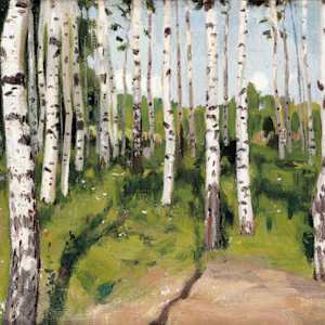 Bosco di betulle by Arcadij Aleksandrovich Rjlov