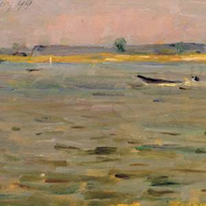 Fiume con imbarcazione by Josif Gurwic