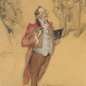 Gentiluomo con panciotto azzurro by Vladimir Egorovich Makovskij