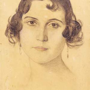 Ritratto di giovane donna by Osip (Iosif) Emmanuilovich Braz