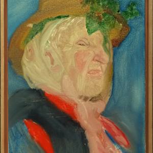 Aunt Gizi by Eva Biro  Image: The portrait, framed
