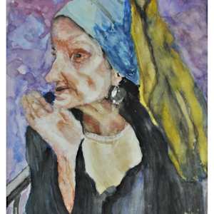 Aunt with Pearl Earring by Eva Biro