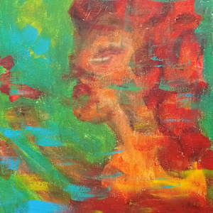 Woman in Red by Eva Biro