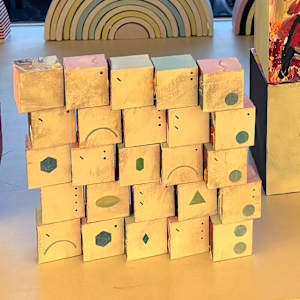 25-Block Prime Numbers Puzzle (1.75 in. cubes) by Juliet Fiss  Image: Installation