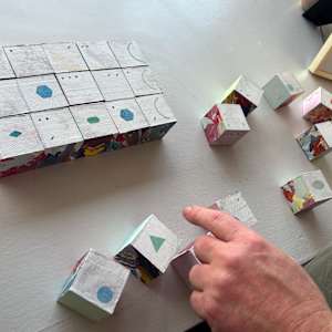 25-Block Prime Numbers Puzzle (1.75 in. cubes) by Juliet Fiss  Image: Gameplay