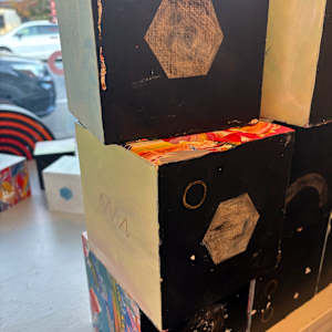 10-Block Prime Numbers Puzzle  (6 in. cubes) by Juliet Fiss  Image: Installation