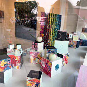 100-Block Prime Numbers Puzzle (10x10 grid - 2.5 inch cubes) by Juliet Fiss  Image: Installation