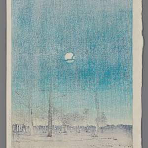 Winter Moon over Toyama Plain by KAWASE HASUI, Image 1.