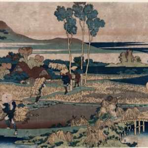 Tenchi Tenno Poem From Hyakunin Isshu Uba Ga Etoki by KATSUSHIKA HOKUSAI, Image 2.