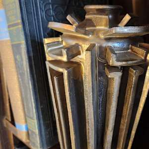 Bronze Assemblage Vase II by Tony Hyden  Image: contemporary ceramic sculptural vase glazed bronze