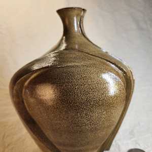 Small Sliced Vase IX by Tony Hyden  Image: modernist ceramic sculpture of a traditional vase shape altered - to scale