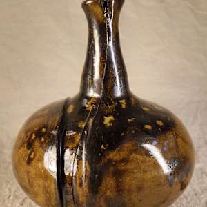 Small Sliced Vase II by Tony Hyden  Image: small modernist ceramic sculpture of a traditional vase altered
