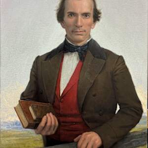 Oliver Cowdery - holding his copy of the Book of Mormon by Ken Corbett, Image 2.