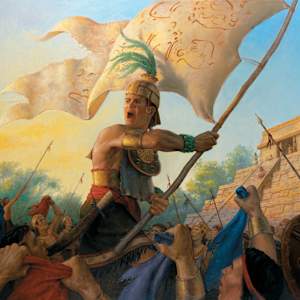 Moroni and the Title of Liberty by Ken Corbett, Image 1.