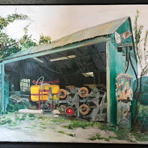 Farm Shed and Fuel Pump by John Simnett, Image 1.