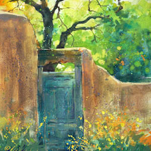 Blue Gate in Santa Fe by Julie Gilbert Pollard