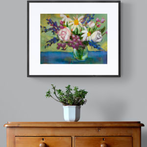 Floral #2  Image: in situ - this piece is unframed on paper