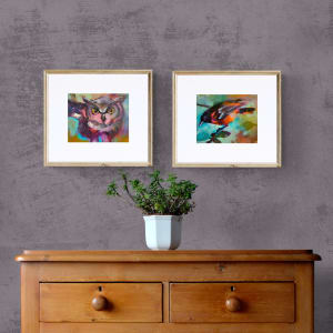 Bright Oriole  Image: Sold separately - In Situ - these pieces are unframed on paper