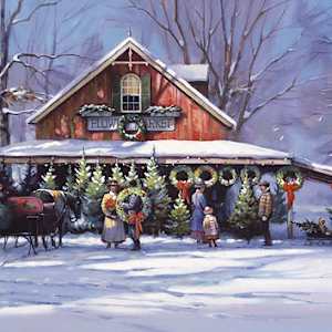 Christmas at the Flower Market, Image 1.