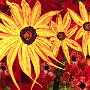 Sunflowers No. 1 by louie . rochon . fine . art 