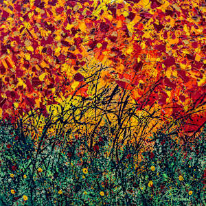 Autumn's Symphony (2 paintings) by louie . rochon . fine . art 