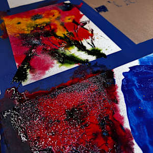 Poppy Dance I & II. by louie . rochon . fine . art 