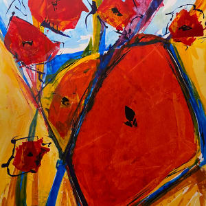 'Revival No. 18; Fall Poppies' by louie . rochon . fine . art 