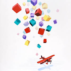 Coloured Blocks and Plane by Ross Morgan, Image 1.