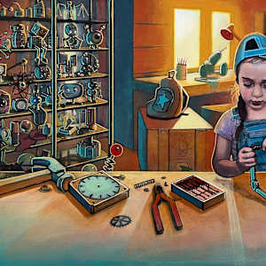 Glow - Picture Book Illustration - pg 6 -7 by Ross Morgan, Image 1.