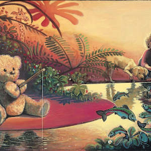 Molly Moores as a House Like Yours - Picture book illustration - pg 18 - 19 by Ross Morgan, Image 1.
