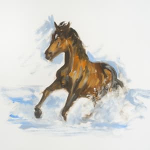 Horse Galloping in Water by Ellen Maidman-Tanner