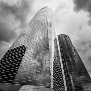 Madrid - Two Towers Almost as One by Juan Matorras