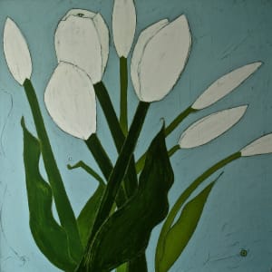 White Tulips on Sunday by Karen Tusinski