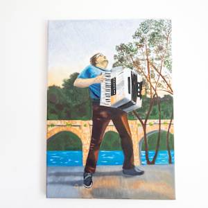 Accordionist in trance by CELINE LEFORT