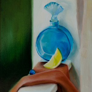 Blue Bottle, Lemon Slice and Marble by Alan Douglas Ray