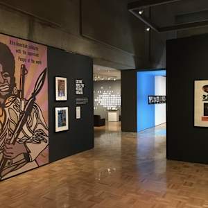 [Exhibit Collection] HOMAGE TO THE PANTHERS by Elizabeth Catlett  Image: Featured in ALL POWER TO THE PEOPLE: Black Panthers at 50 exhibit, Oakland Museum of CA, 10/8/16 - 2/26/17