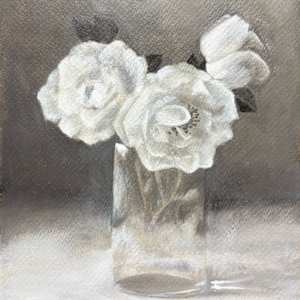 Three Roses in a Glass by Martha Lee Turner