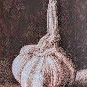 Garlic Head with Stem by Martha Lee Turner