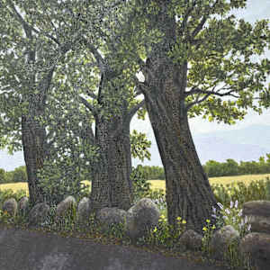 Three Pollarded Trees by Martha Lee Turner
