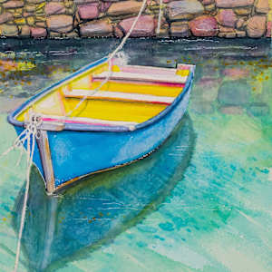 Row boat in the Bay, Robert's Bay, South Africa (Prints available) by David Whited