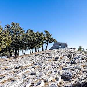 Kiwanis Cabin located atop the Sandia Crest in New Mexico, USA by David Whited