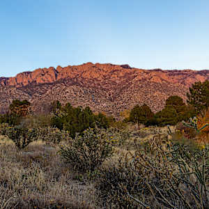 Sandia mountain range, from Albuquerque, New Mexico, USA by David Whited