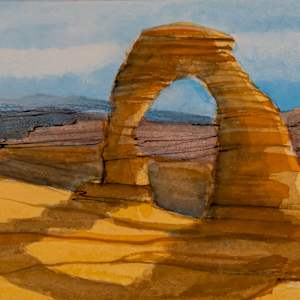Whiskey Painting, Delicate Arch, Arches National Park, Utah, USA (Prints available) by David Whited